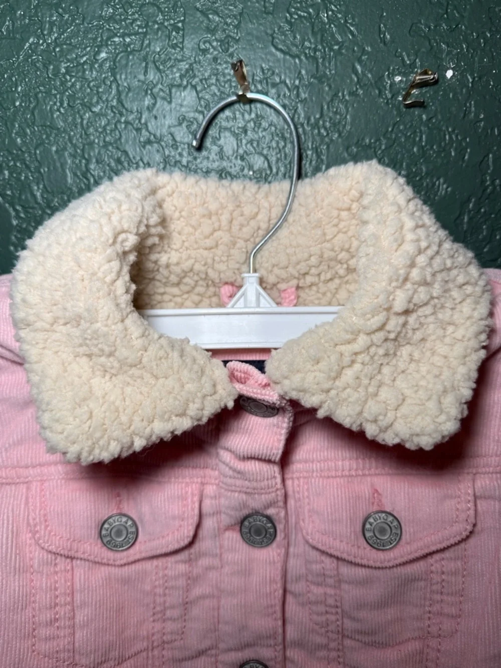 GAP Little Girl Pink Corduroy Sherpa Lined Jacket 4T 5T